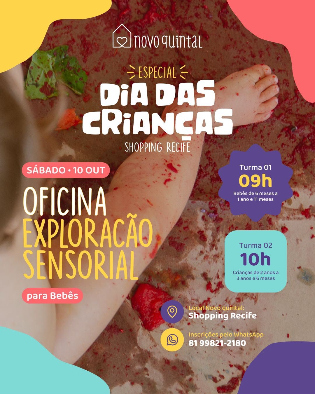 Oficinal Exploração Sensorial - Dia das Crianças